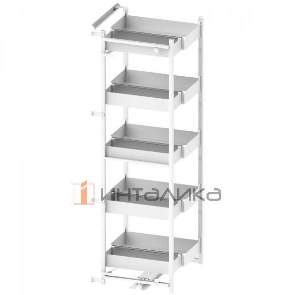 MAXIMA PURO Карго макси SPACE DUO 600, 5 уровней, H1700, универсальный, белый матовый / прозрачное стекло – 2