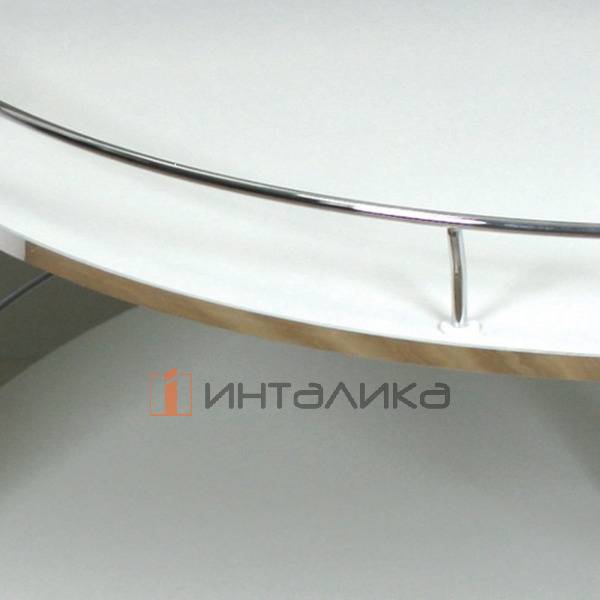 Магический угол REJS Optima Ergo 800 (фасад 450) левый, круглый прут, белый – 3