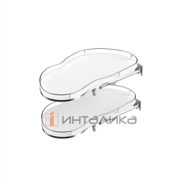 Магический угол REJS Optima Ergo 800 (фасад 450) левый, круглый прут, белый – 2