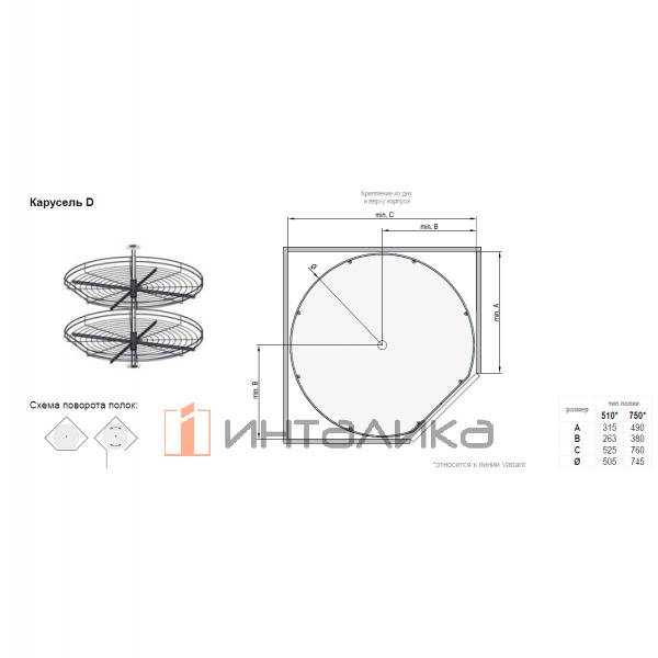 Карусель REJS Nova, D Ø510 графит – 4