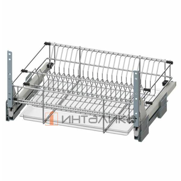 Корзина для посуды Rejs Variant Multi в нижний шкаф 900 с прозрачным поддоном без направляющих, графит – 2