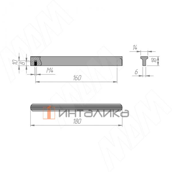 Профиль-ручка 160мм (L=180мм) золото матовое (краска) – 3