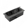 Превью Выдвижной блок розеток, 265*118 мм, 2 розетки, 1 USB, 1 USB Type-C, быстрая зарядка, графит – 1