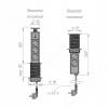 Превью Выдвижной блок розеток, d=60 мм, 3 розетки, 1 USB, 1 USB Type-C, быстрая зарядка, серебро – 3