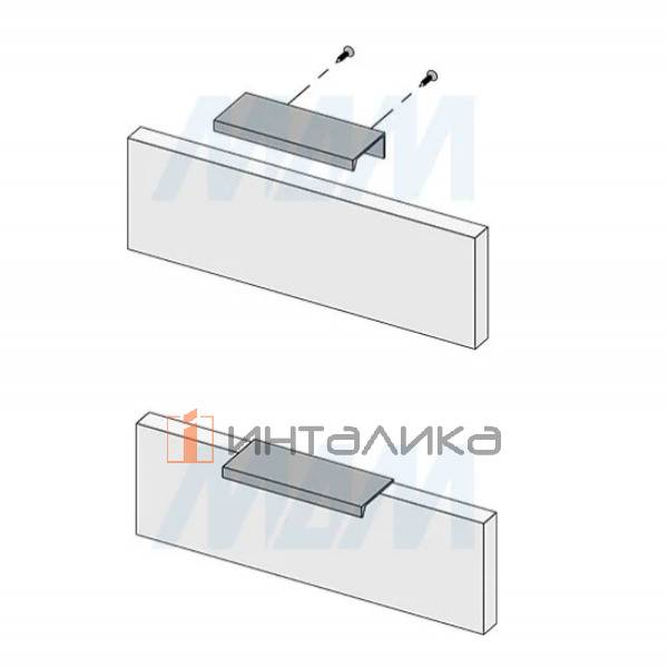 Профиль-ручка крепление саморезами графит (краска), L-3000мм – 4