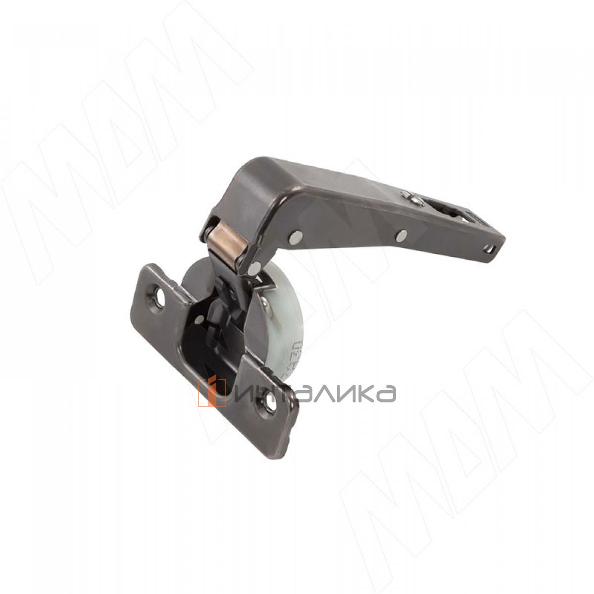 SILENTIA+ петля с доводчиком (амортизатором) прямая (180/110), титаниум