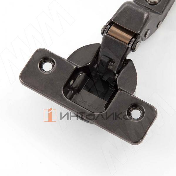 SILENTIA+ петля с доводчиком (амортизатором) прямая (180/110), титаниум – 3