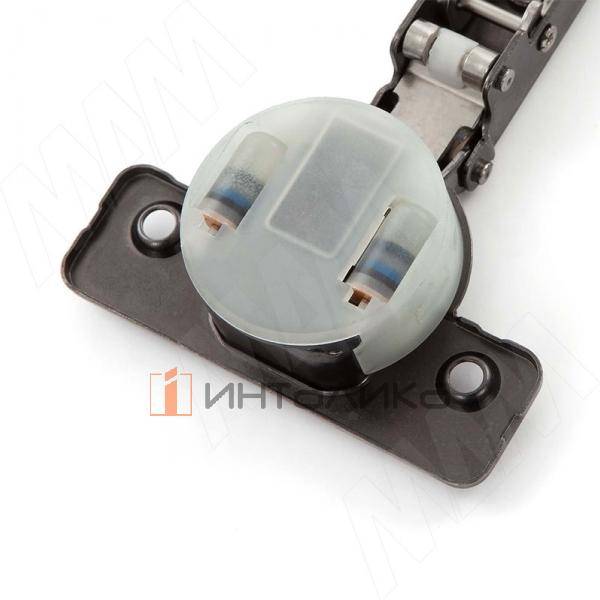 SILENTIA+ петля с доводчиком (амортизатором) полунакладная (90/110), стандартная, титаниум – 3