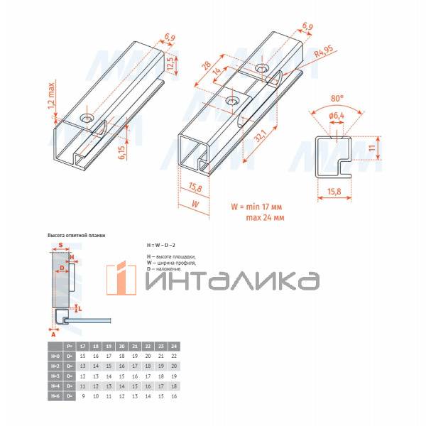 Петля для алюминиевого профиля без пружины (90/105), накладная, титаниум – 2