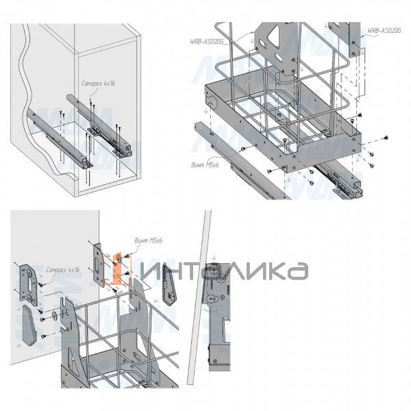 MOVEBOX F30 Система сортировки и хранения, платформа, 1 емкость (1x35), креп. фасада, полн.выдв., плавн.закр., графит – 11