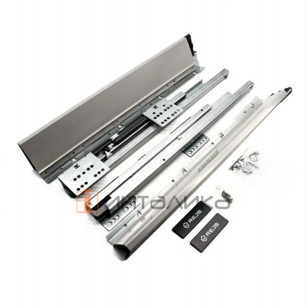 Фасадный ящик стандартный Rejs Comfort Box Push to Open полное выдвижение, H86, NL300, G35, серый – 2