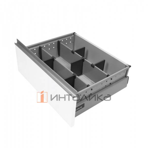 Комплект боковых перфорированных надставок Rejs Comfort Box, H164, NL450, серый
 – 3