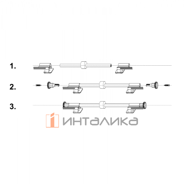 Релинг для стабилизатора Rejs Comfort Box, L1000, алюминий – 2