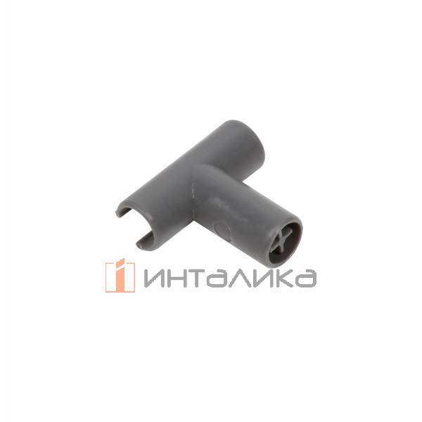 Т-образный соединитель круглого релинга Rejs Comfort Box, пластик, серый – 1