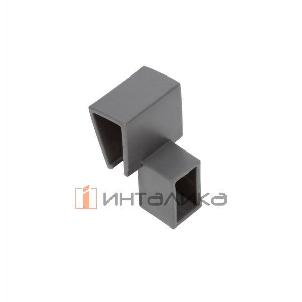 Соединитель прямоугольного релинга Rejs Comfort Box, пластик, серый – 1