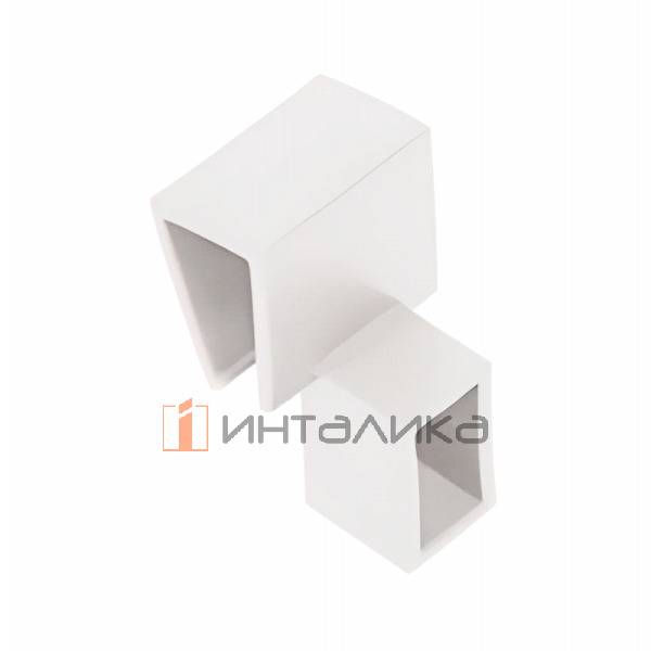 Соединитель прямоугольного релинга Rejs Comfort Box, пластик, белый – 1