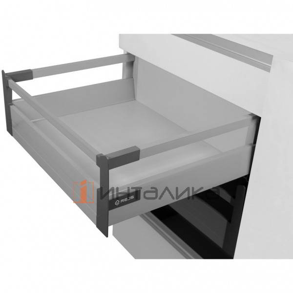 Крепление передней стенки внутреннего ящика Rejs Comfort Box, под прямоугольный релинг, H164, белый – 2