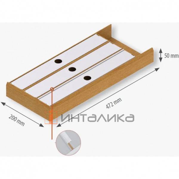 Деревянный лоток для пищевой пленки и фольги Rejs, 200х472х50, дуб – 2