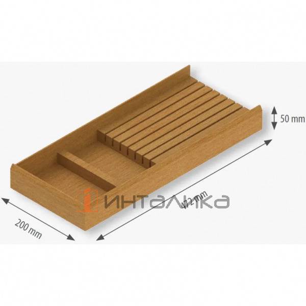 Деревянный лоток для ножей Rejs, 200х472х50, дуб – 2