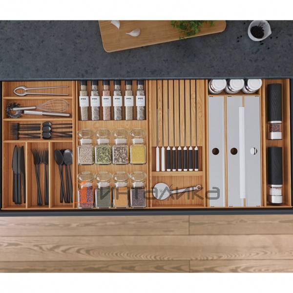 Деревянный лоток для ножей Rejs, 200х472х50, дуб – 7