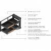 Превью Магический угол REJS Space Puro 900-1000 для выдвижного фасада 450-550, черный матовый/дуб – 4