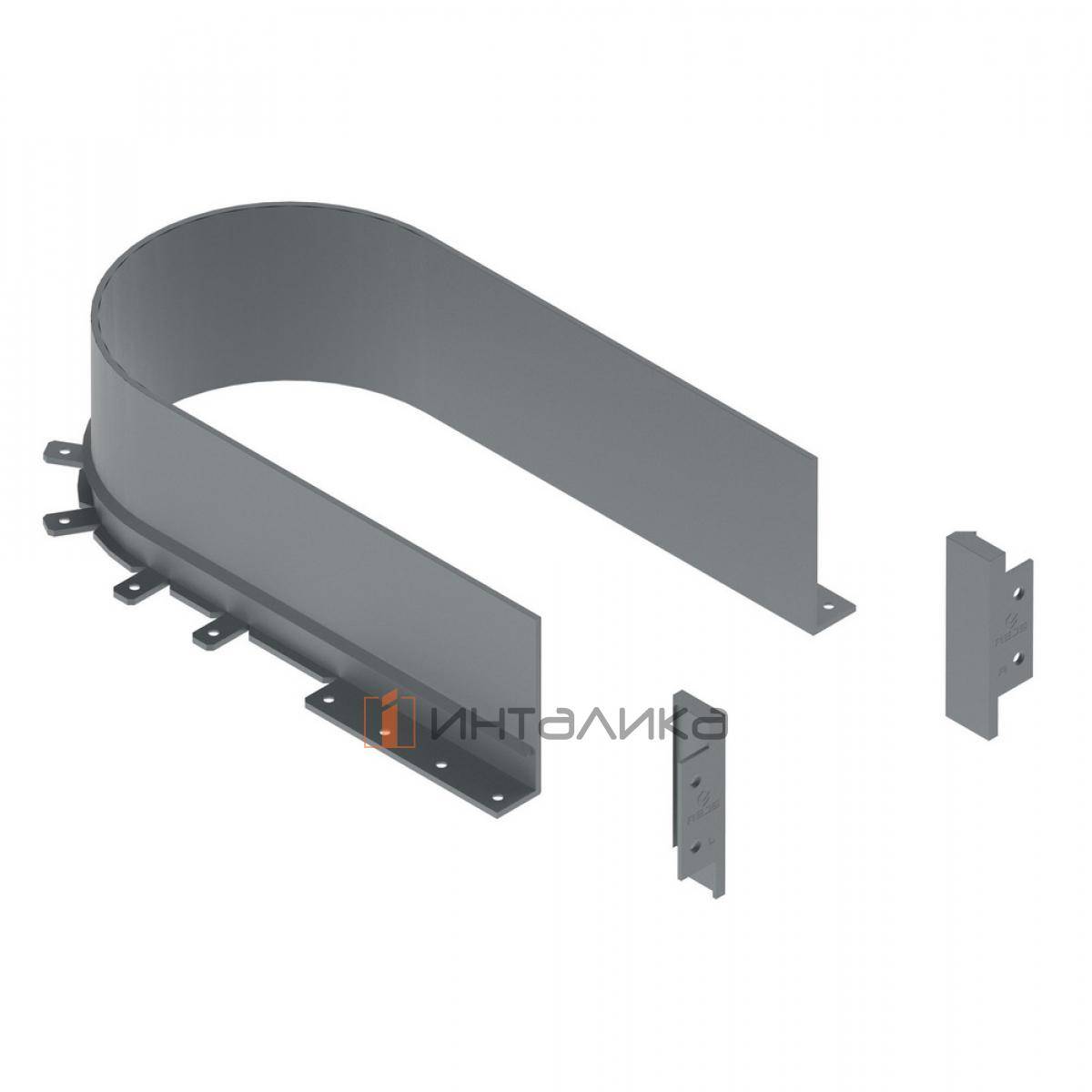 Защита сифона для ящиков под мойку Rejs, пластик, графит