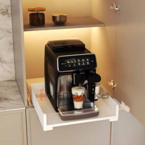 Внутренний ящик Rejs Maxima Puro автоматическое выдвижение, H80, NL480, G20, белый матовый/прозрачный – 3