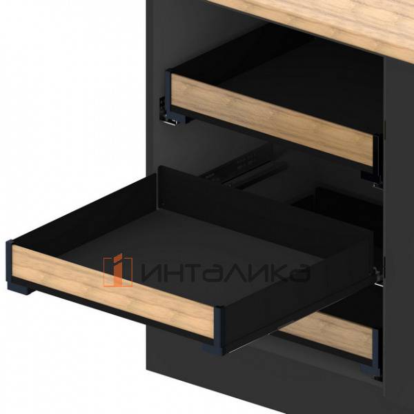 Внутренний ящик Rejs Maxima Puro в корпус 900, H80, NL480, G40, черный матовый/дуб – 2