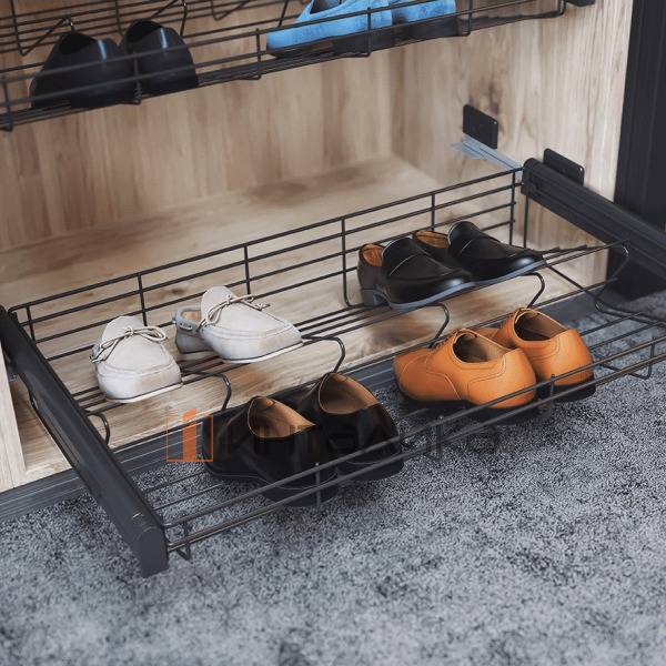 Выдвижная корзина для обуви Rejs Variant Multi в корпус 700, 664х490х160, G15, черный матовый – 4