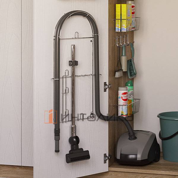 Большая вешалка для трубы пылесоса Rejs, оцинк – 3