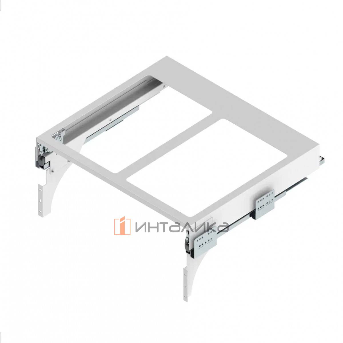 Рама с направляющими Rejs на выдвижной фасад 600, с доводчиком, L480, G25, белый