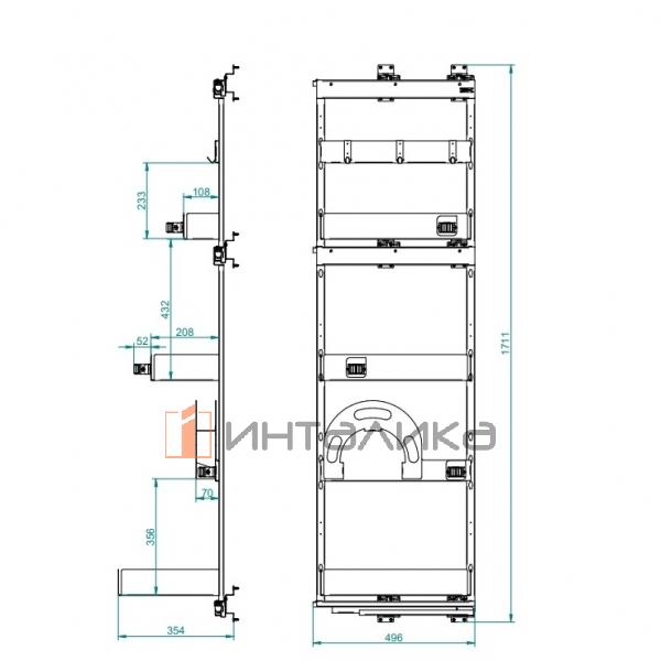 Стеллаж для хозяйственных принадлежностей Rejs House Master, полное выдвижение, L500, H1700, левый, графит – 2