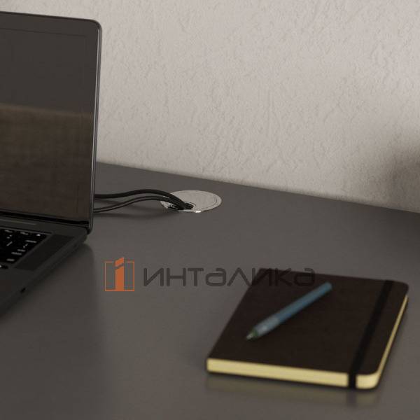 Пропуск кабеля круглый Rejs Docher Circle, Ø 60, хром – 3