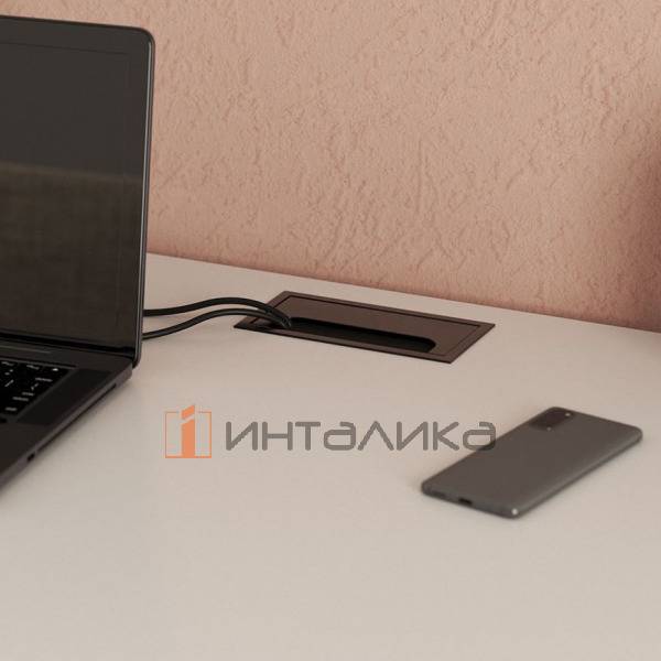 Пропуск кабеля прямоугольный Rejs Docher, 80х160, алюминий – 3