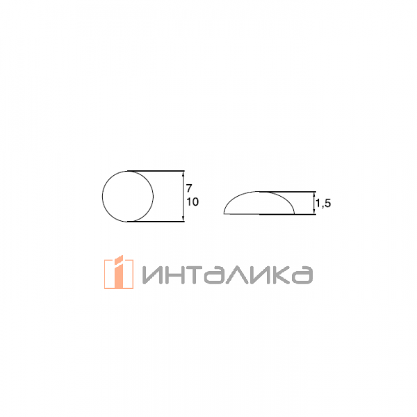 Амортизатор самоклеящийся Rejs, 10х1.5, силикон, прозрачный – 2