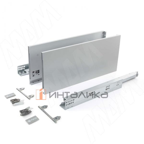 Комплект ящика LS BOX PRO, плавное закрывание, NL450, H200, серый металлик – 2