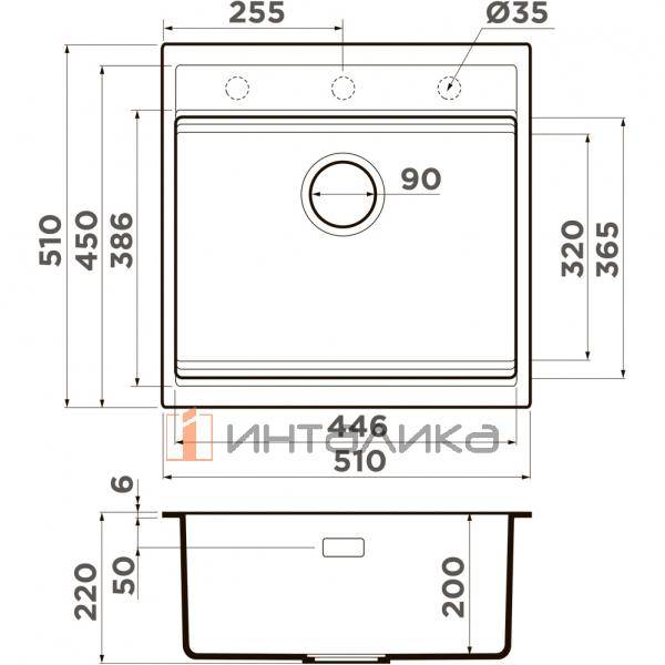 Мойка Omoikiri Kitagawa 51 Artceramic, 600, накладная, leningrad grey – 2