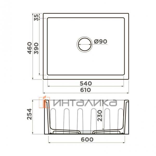 Мойка Omoikiri MIKURA 61 Natceramic, 800, фронтальная, royal green матовый – 2