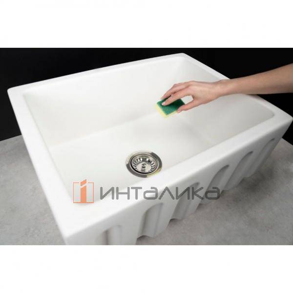 Мойка Omoikiri MIKURA 61 Natceramic, 800, фронтальная, royal green матовый – 3