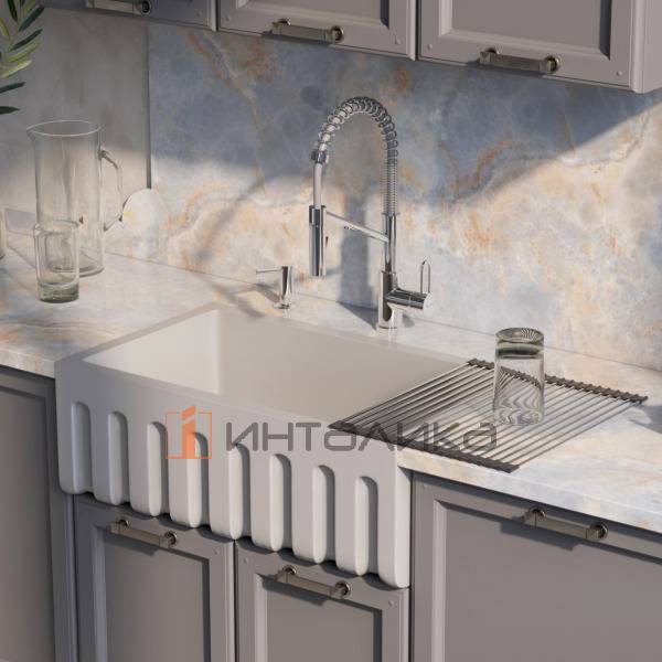 Мойка Omoikiri MIKURA 76 Natceramic, 800, фронтальная, cappucino coffee – 5