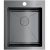 Превью Мойка Omoikiri Akisame 41 нержавеющая сталь, 450, накладная, вороненая сталь – 1
