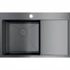 Превью Мойка Omoikiri Akisame 78 L нержавеющая сталь, 450, накладная, вороненая сталь – 1