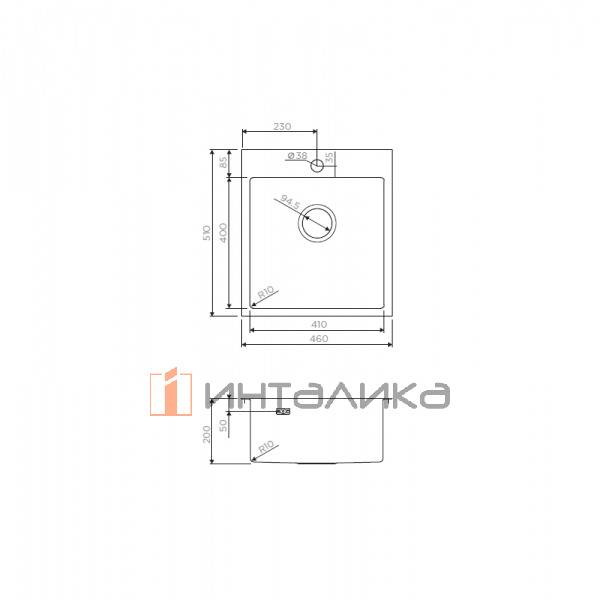 Мойка Omoikiri Akisame 46 нержавеющая сталь, 500, накладная, графит – 2