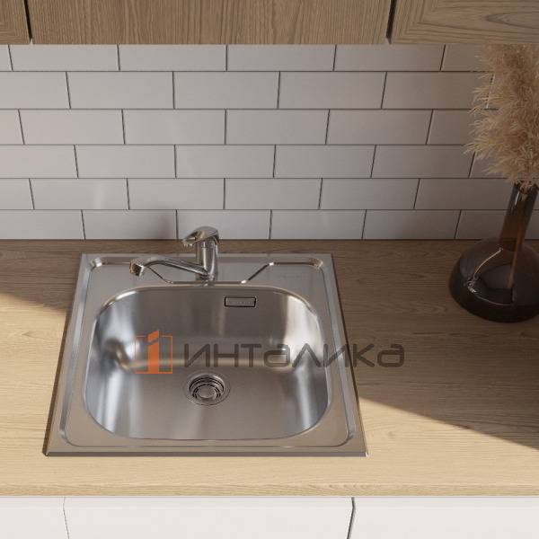 Мойка Omoikiri Saru 50 нержавеющая сталь, 500, накладная, нержавеющая сталь – 4