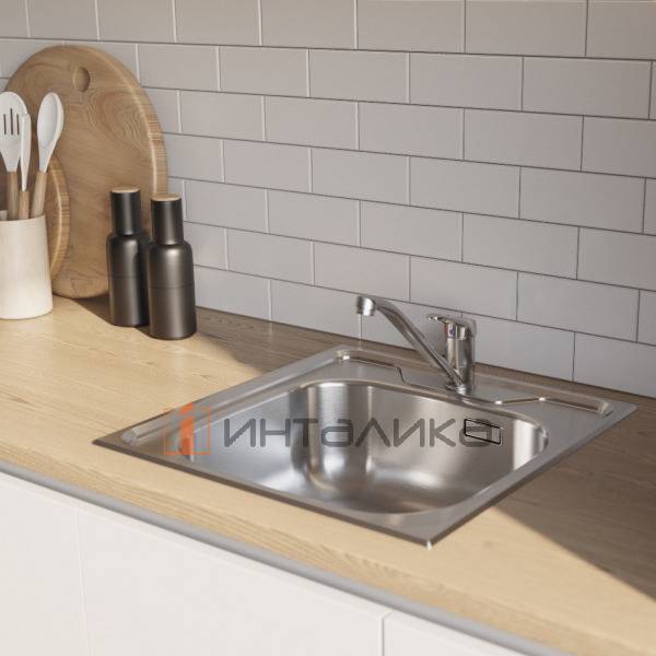 Мойка Omoikiri Saru 50 нержавеющая сталь, 500, накладная, нержавеющая сталь – 3