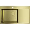 Превью Мойка Omoikiri Akisame 86 Side L нержавеющая сталь, 600, накладная, светлое золото – 1