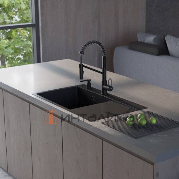 Мойка Omoikiri Akisame 86 Side L нержавеющая сталь, 600, накладная, графит – 4