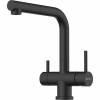 Превью Смеситель Omoikiri TAKAMATSU-S с выводом питьевой воды, с выдвижным шлангом, черный – 1