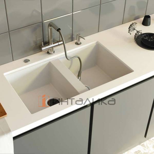 Смеситель Omoikiri TAKAMATSU-S с выводом питьевой воды, с выдвижным шлангом, leningrad grey – 4