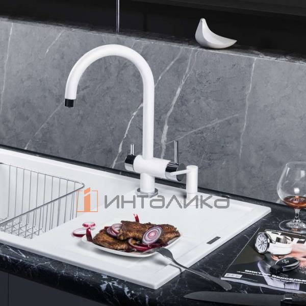 Смеситель Omoikiri YAMADA однорычажный, с выводом для питьевой воды, светлое золото – 7